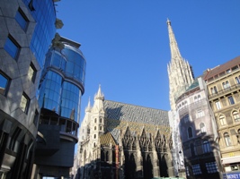 Sightseeing beim Stephansdom in Wien